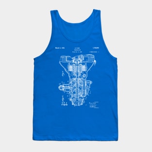 Ford Transmission Patent - Mechanic Auto Repair Garage Art - Blueprint Tank Top